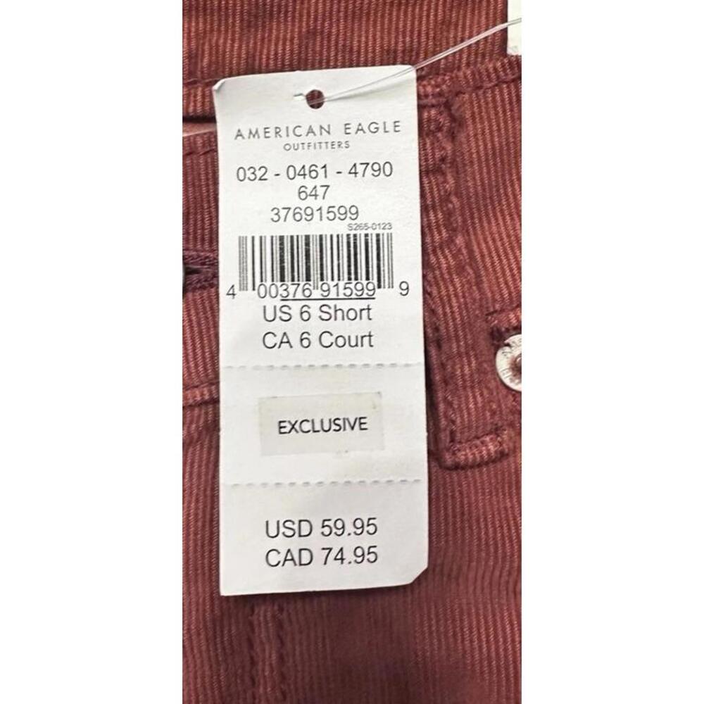 NWT American Eagle Outfitters AEO Womens Skater Corduroy Pants Size 6 Short - Picture 7 of 12